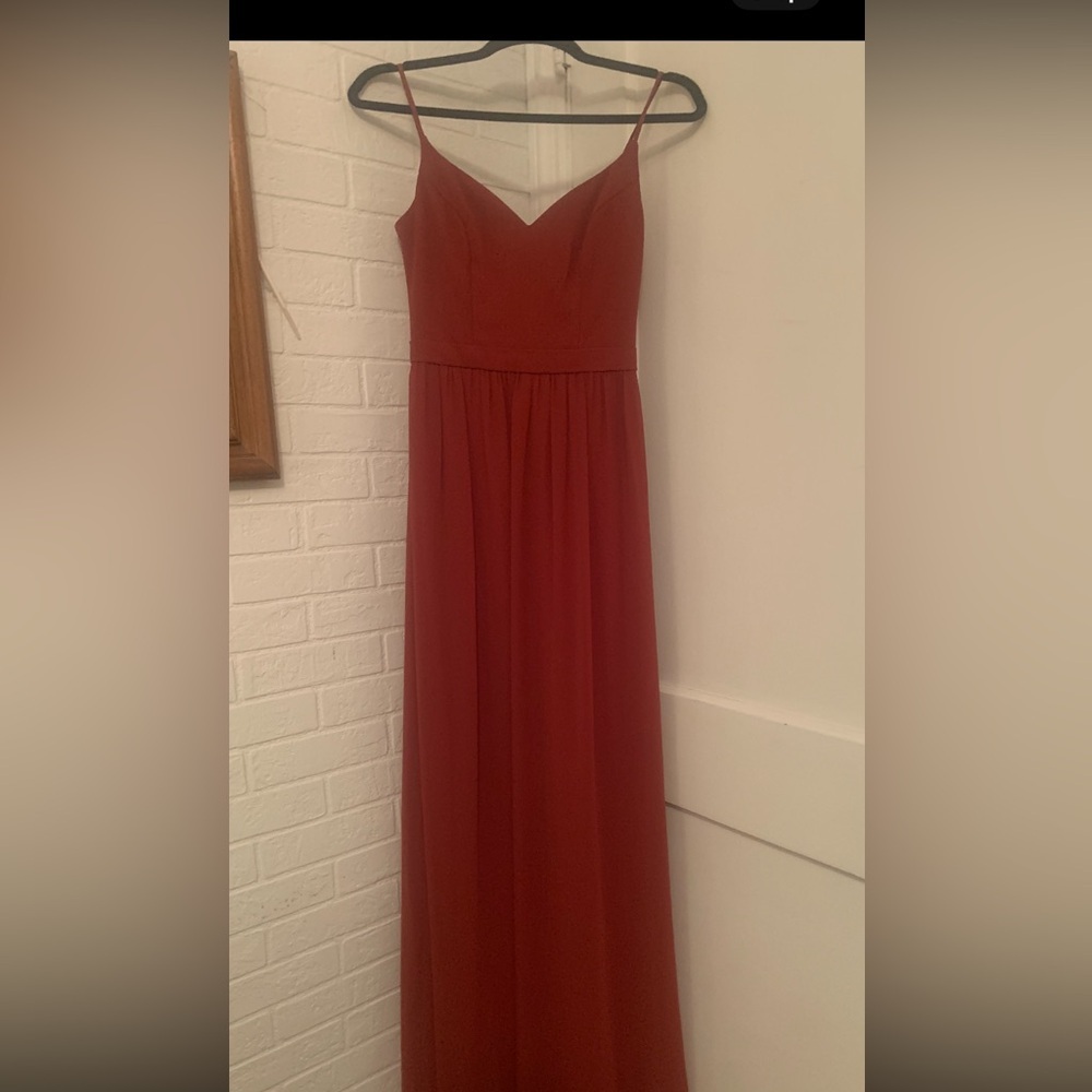 NWT Bill Levkoff Rust Bridesmaid Gown Style 7052 Size 0